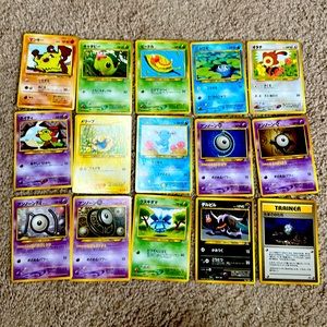 15 Japanese Pokémon Cards Neo Discovery Lot